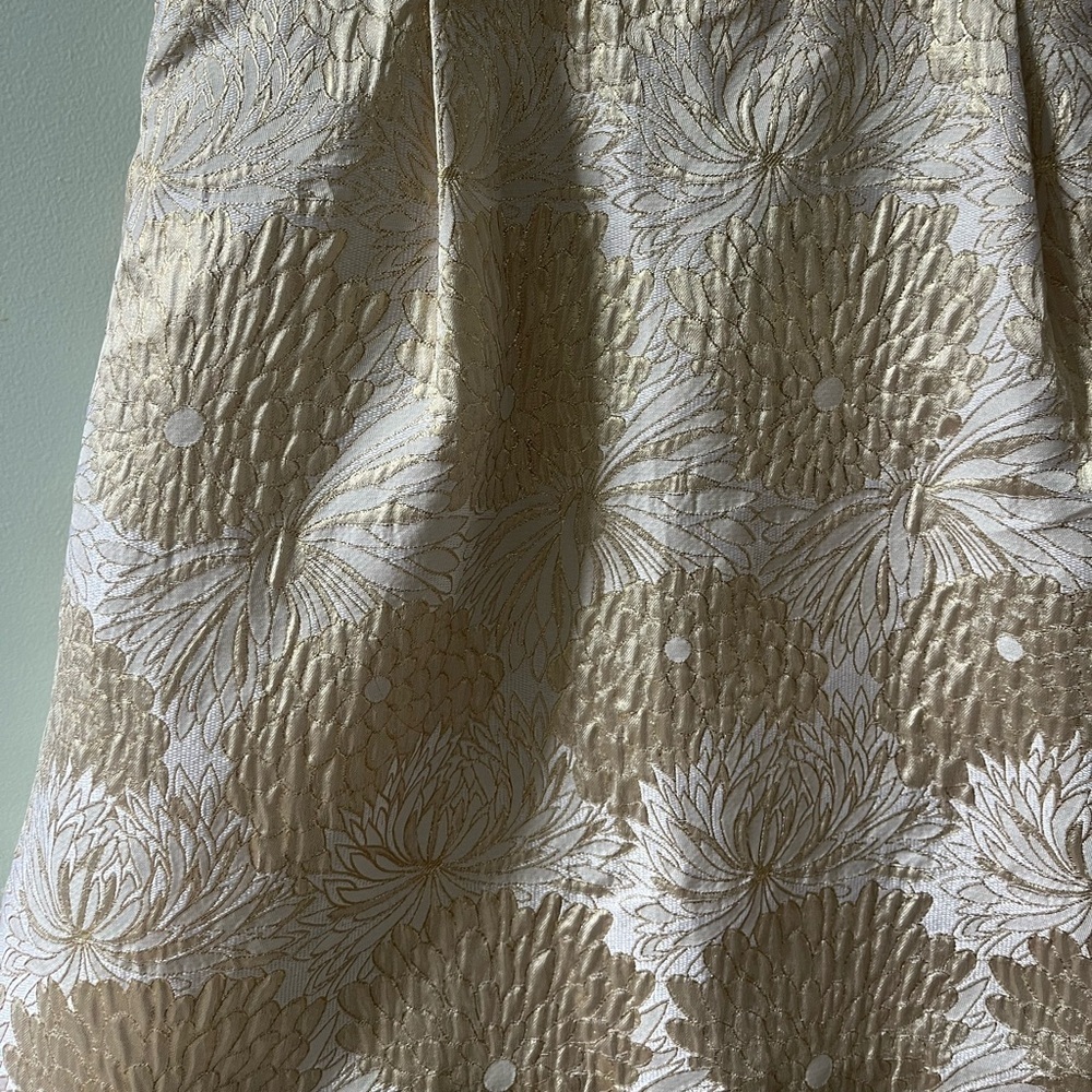 NWT Lilly Pulitzer girls 12 Gold Jacquard Dress Mini Claire in Bloom Brocade - Picture 6 of 7
